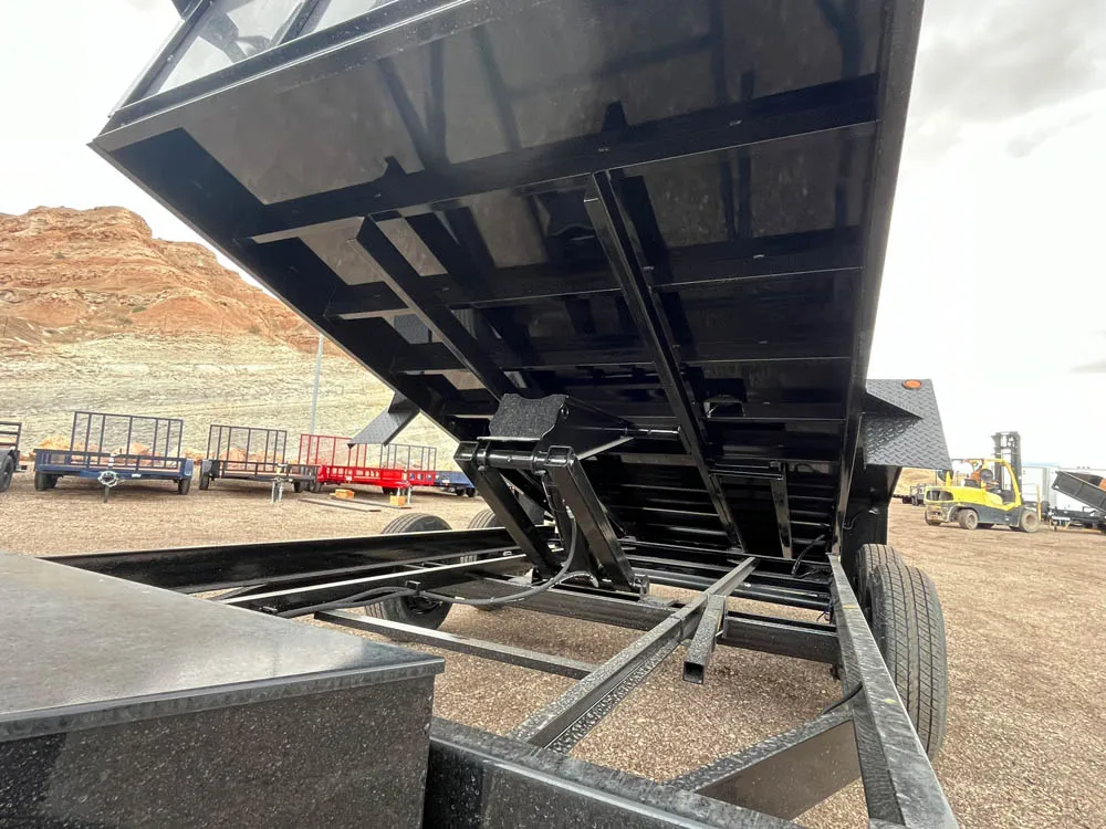 7 x 14 Walton Dump Trailer 10k Tandem Lifted Underneath