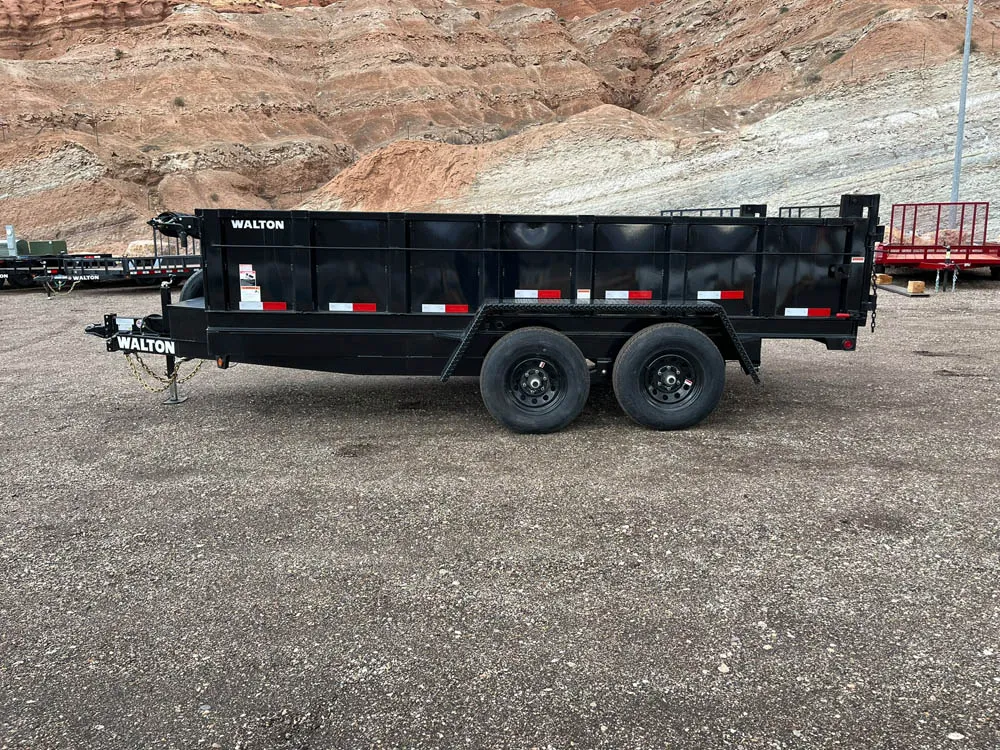 7 x 14 Walton Dump Trailer 10k Tandem Left Side