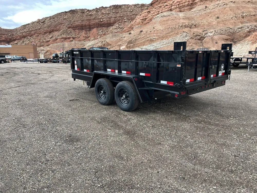 7 x 14 Walton Dump Trailer 10k Tandem Left Rear