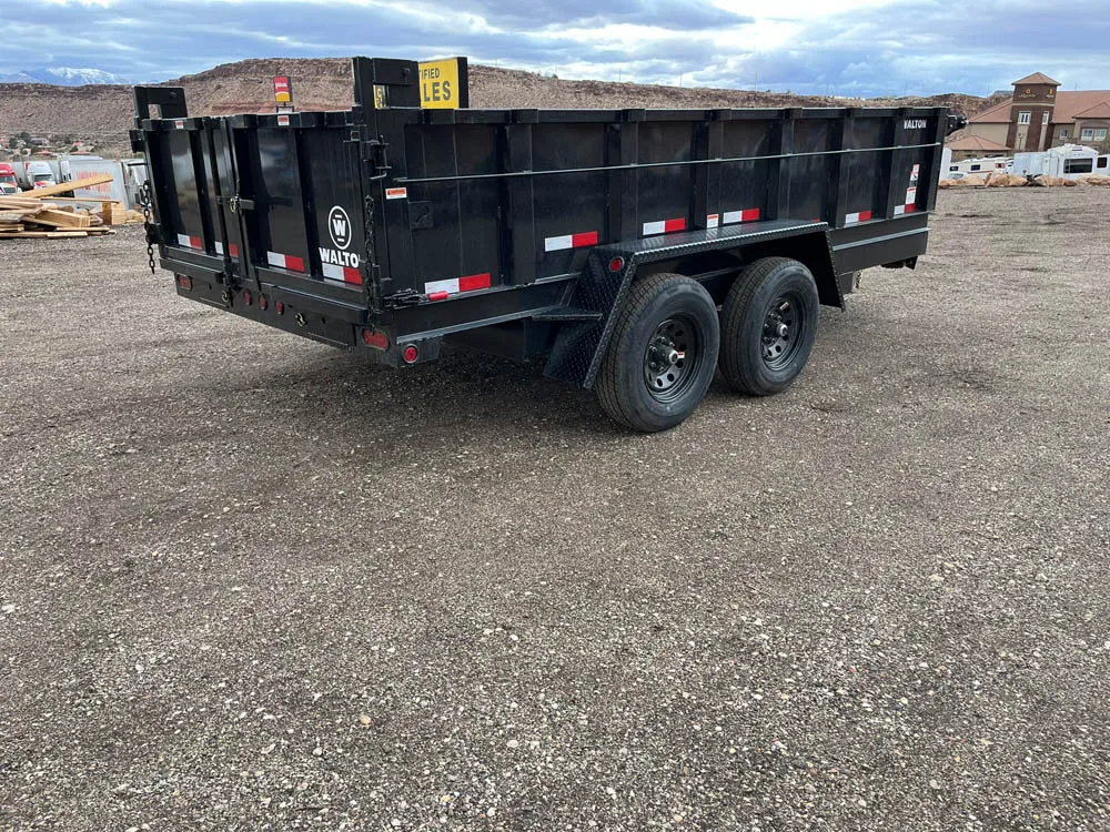 7 x 14 Walton Dump Trailer 10k Tandem Right Rear