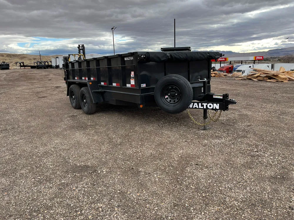 7 x 14 Walton Dump Trailer 10k Tandem Right Front