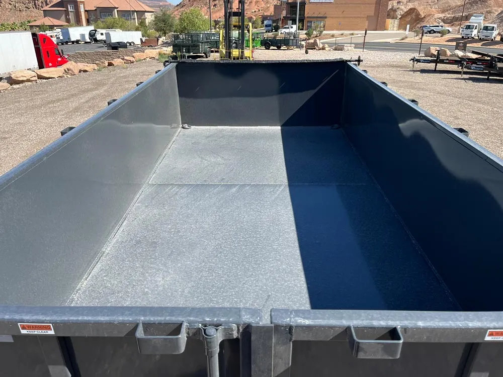 7 x 14 Walton Dump Trailer HD 16k Gray dump bed