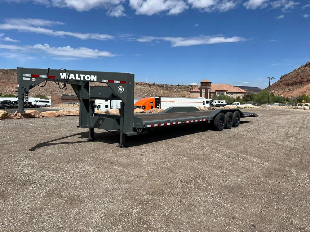 8.5 x 34 Walton Flat Bed CHX Trailer Gooseneck