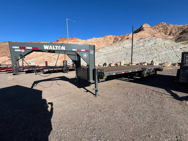 8.5 x 25 Walton Flat Bed Extreme Trailer Super Single Gooseneck