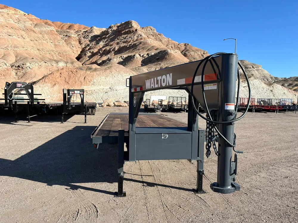 8.5 x 26 Walton Flat Bed Extreme Trailer Gooseneck Front