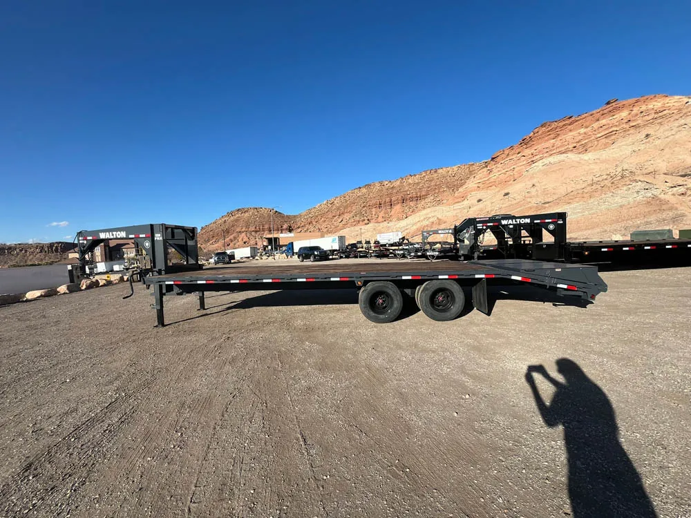 8.5 x 26 Walton Flat Bed Extreme Trailer Gooseneck Left Side