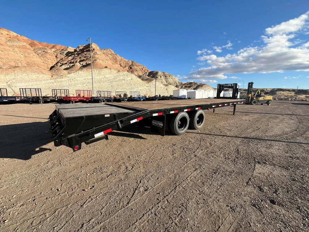 8.5 x 30 Walton Flat Bed Extreme Trailer Gooseneck right rear