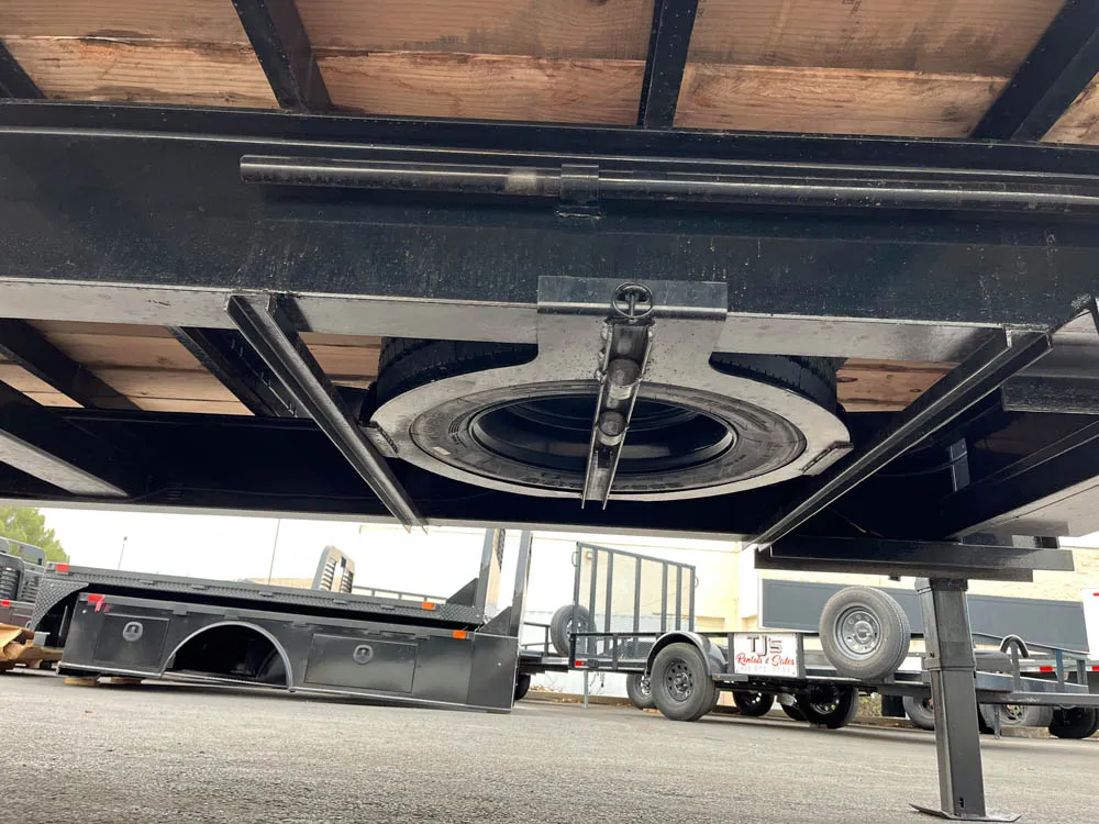 8.5 x 30 Walton Flat Bed Extreme Trailer Super Single Gooseneck SPare Tire
