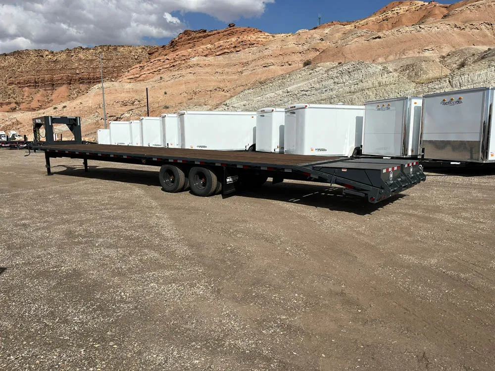 8.5 x 40 Walton Flat Bed Extreme Trailer Gooseneck Left Side