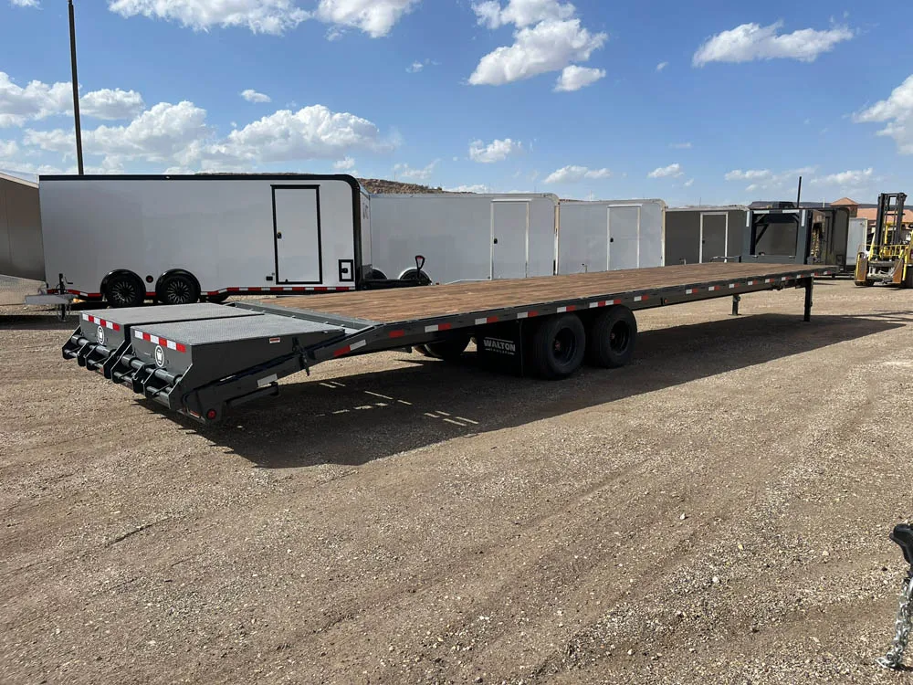 8.5 x 40 Walton Flat Bed Extreme Trailer Gooseneck Right Rear