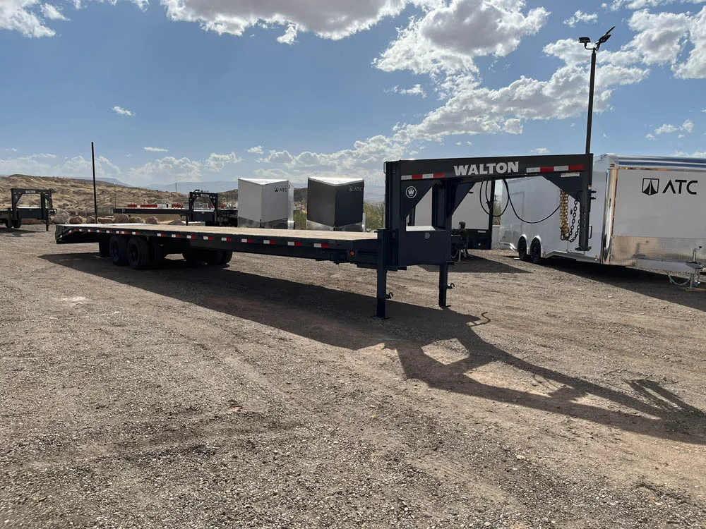 8.5 x 40 Walton Flat Bed Extreme Trailer Gooseneck Right Front