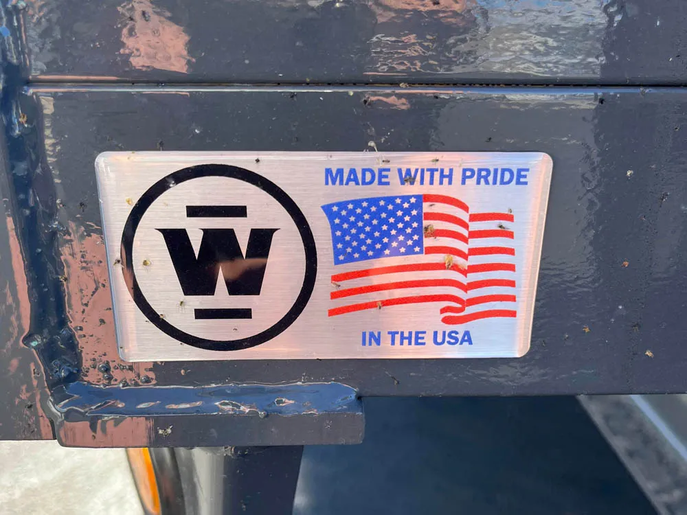 8.5 x 22 Walton Flat Bed HD Trailer Bumper made in usa sticker