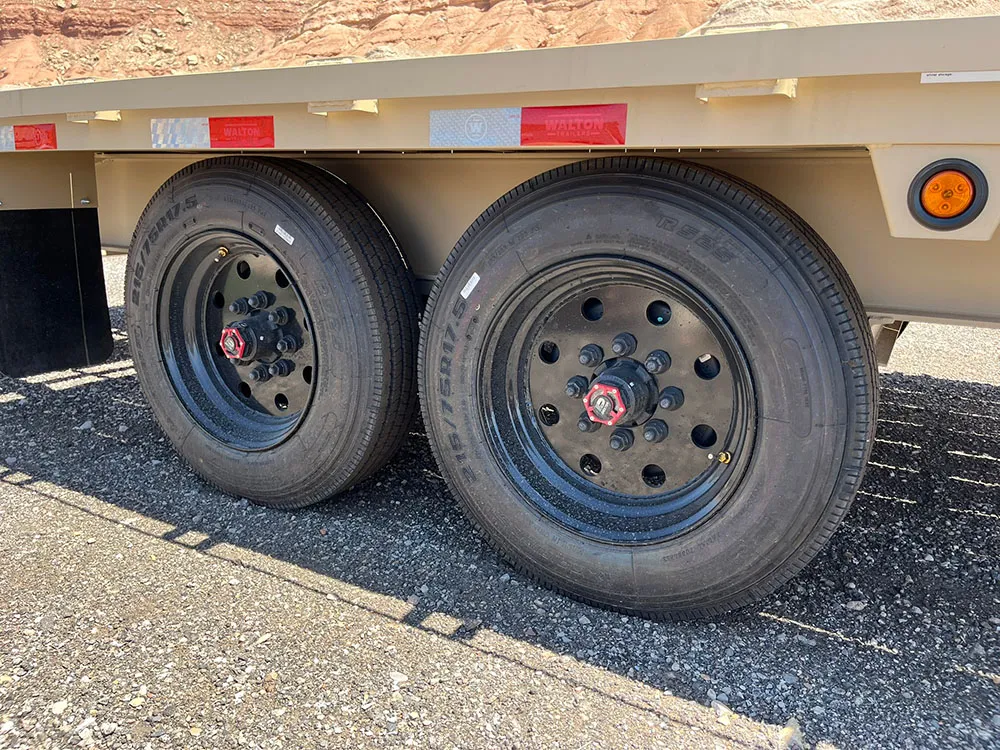 8.5 x 22 Walton Flat Bed HD Trailer Bumper Tan tires