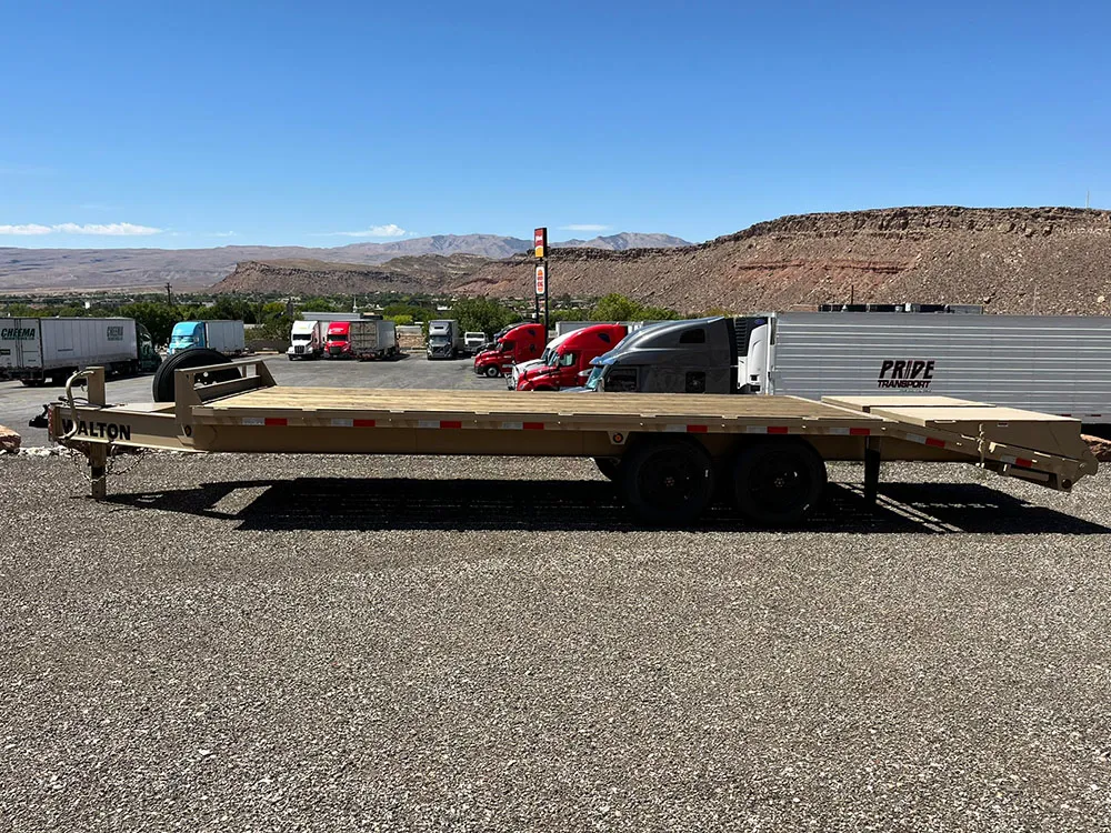 8.5 x 22 Walton Flat Bed HD Trailer Bumper Tan left side