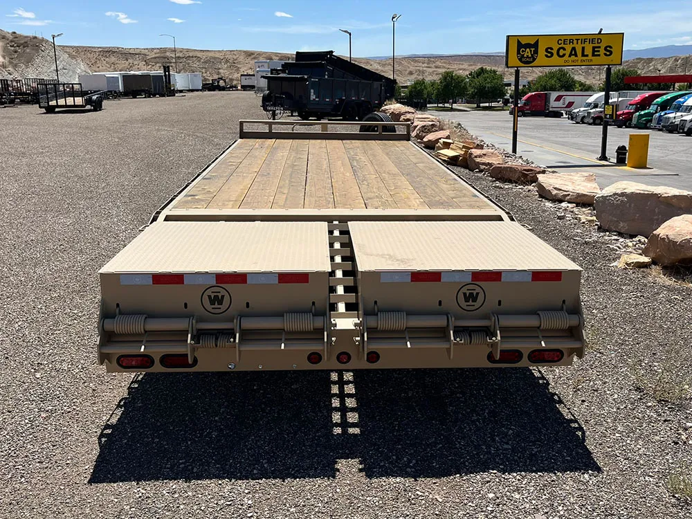 8.5 x 22 Walton Flat Bed HD Trailer Bumper Tan rear