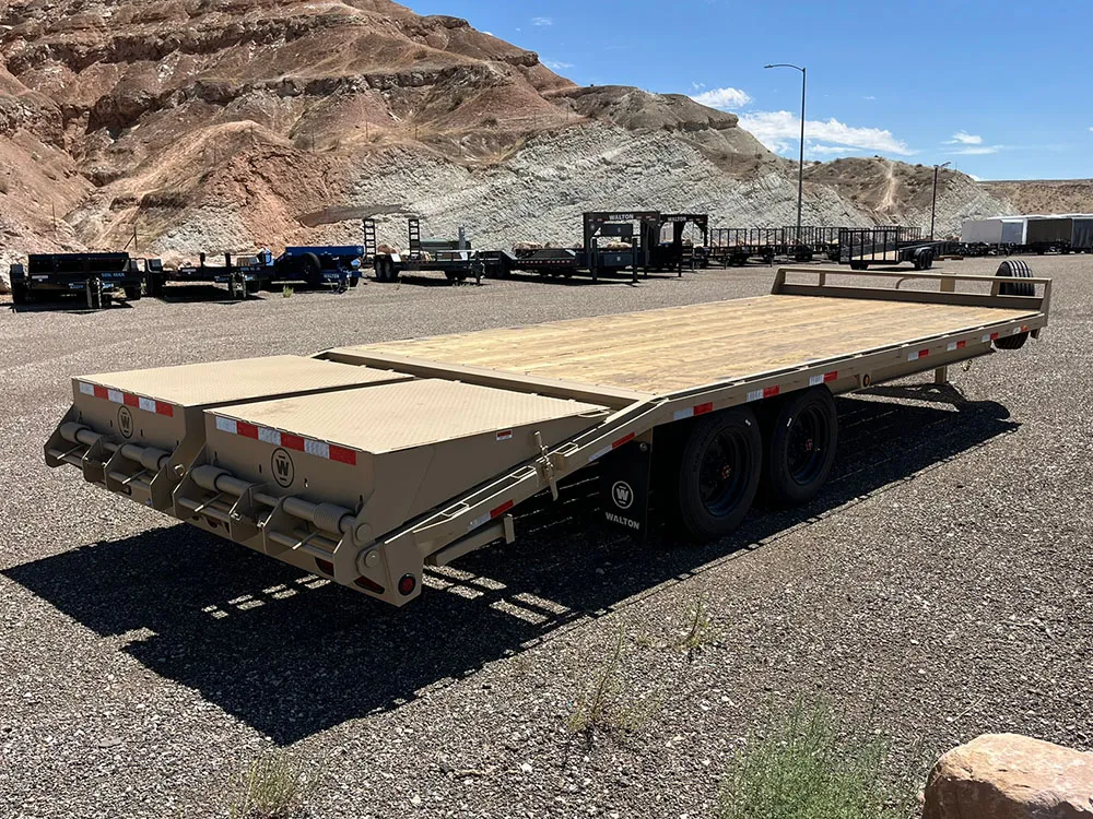 8.5 x 22 Walton Flat Bed HD Trailer Bumper Tan right rear