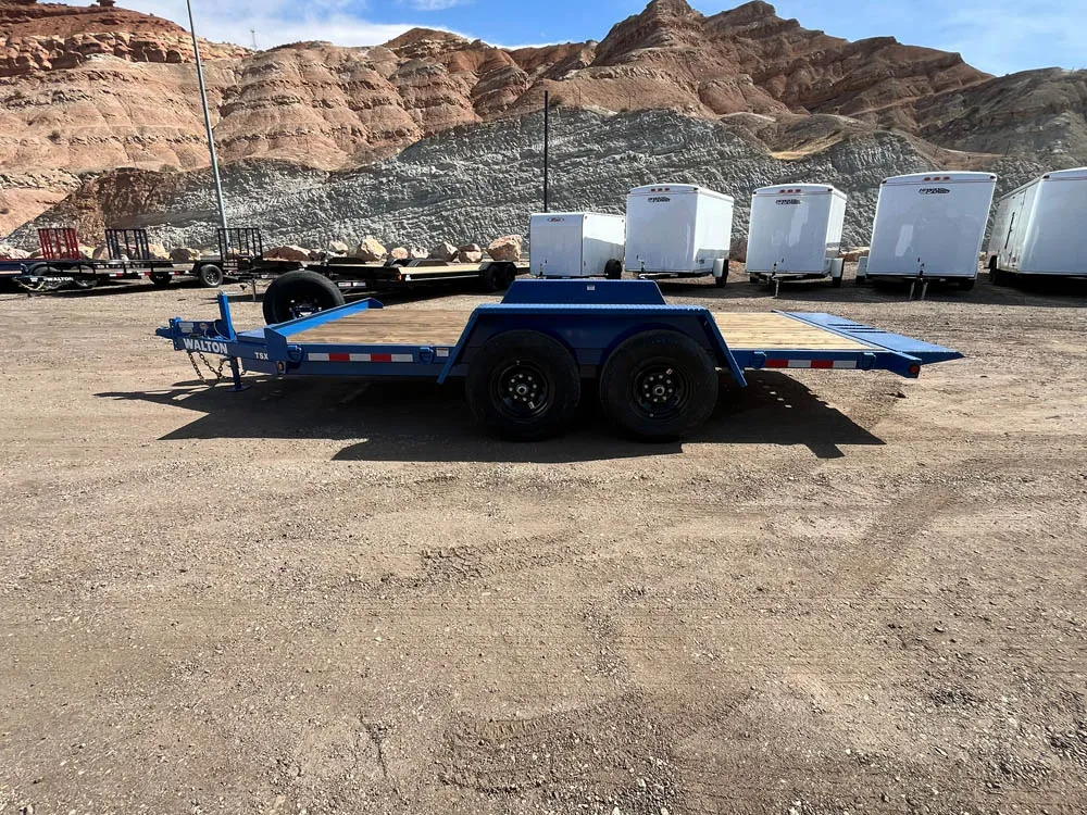 7 x 16 Walton Full Tilt Trailer Blue Left Side
