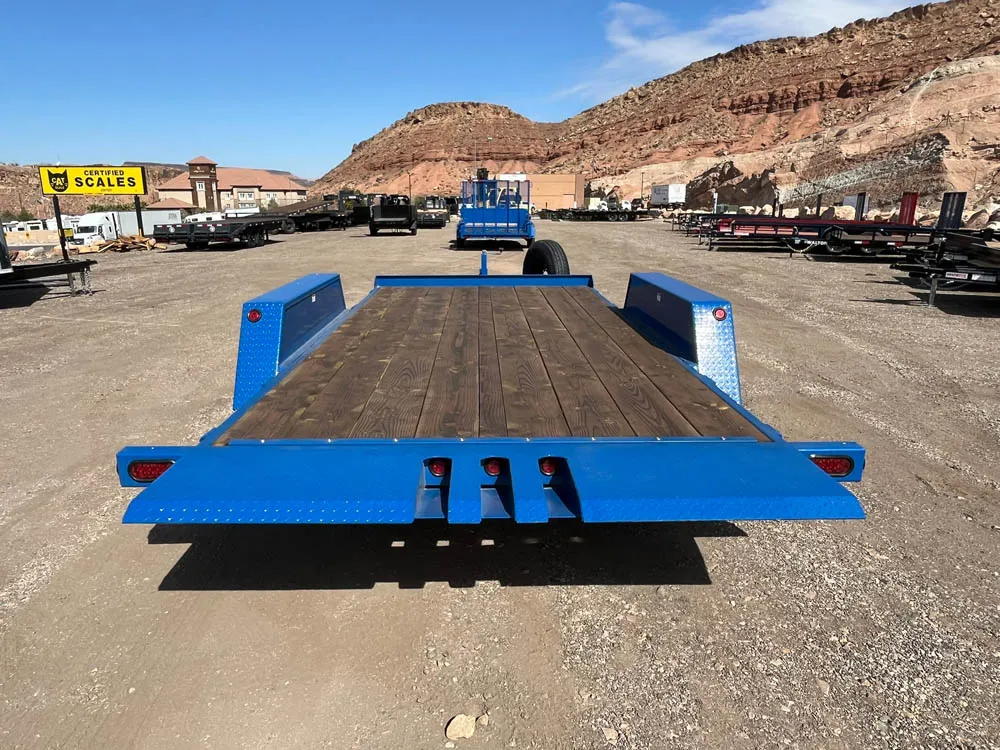 7 x 16 Walton Full Tilt Trailer Blue Rear