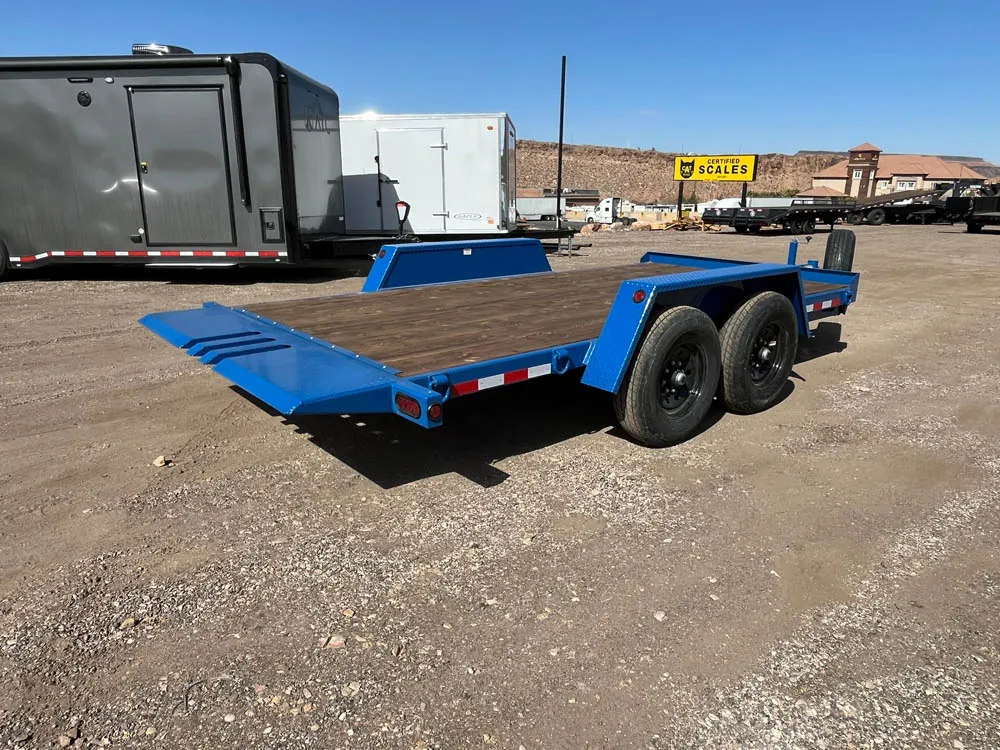7 x 16 Walton Full Tilt Trailer Blue Right Rear