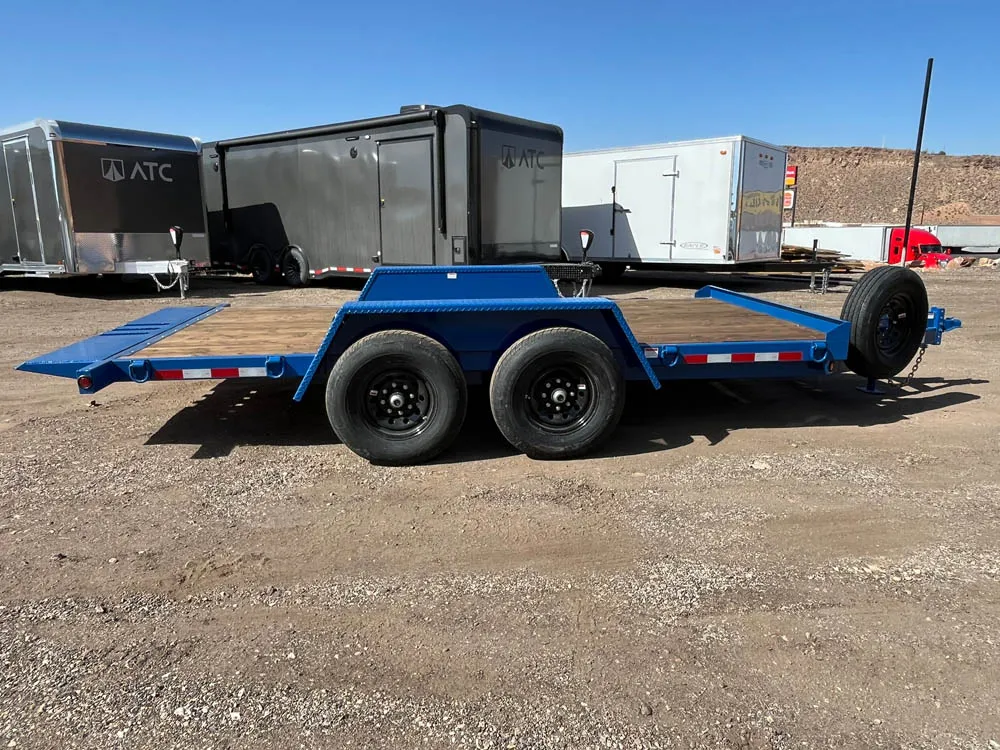 7 x 16 Walton Full Tilt Trailer Blue Right Side