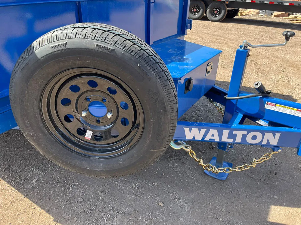 7 x 18 Walton MowPro Landscape Trailer Tandem Blue Spare Tire