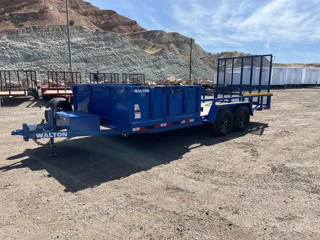 8 x 18 Walton MowPro Landscape Trailer Tandem Blue